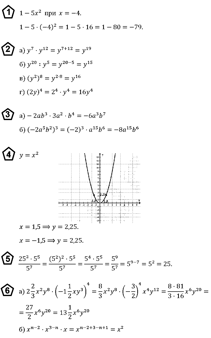 Алгебра 7 Макарычев ОТВЕТЫ на К-4 В-1